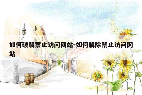 如何破解禁止访问网站-如何解除禁止访问网站