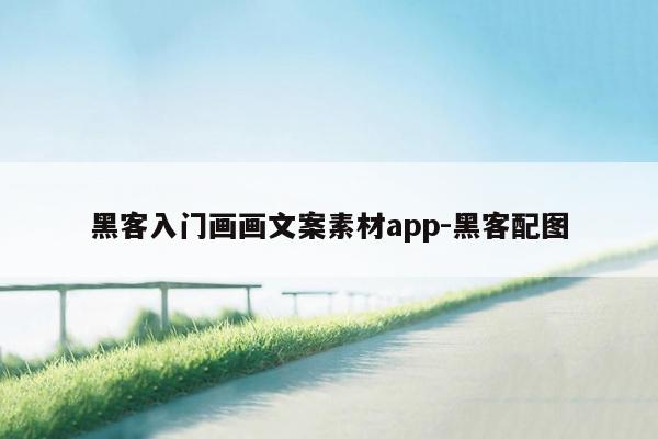 黑客入门画画文案素材app-黑客配图
